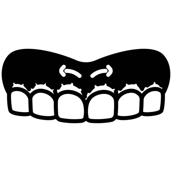 Icono Goma Dental Belleza Estilo Sólido — Archivo Imágenes Vectoriales