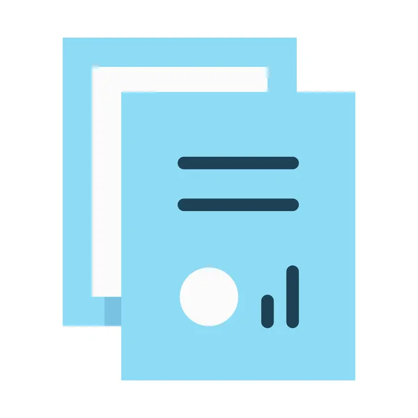 Data Data Research Document Icon Flat Style — 스톡 벡터