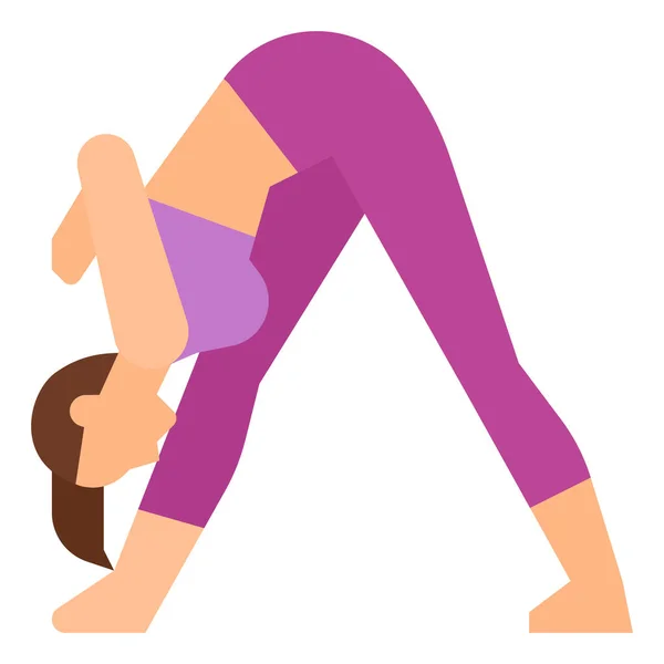 Ejercicio Pose Icono Pirámide Fitness Yoga Categoría Dieta — Vector de stock