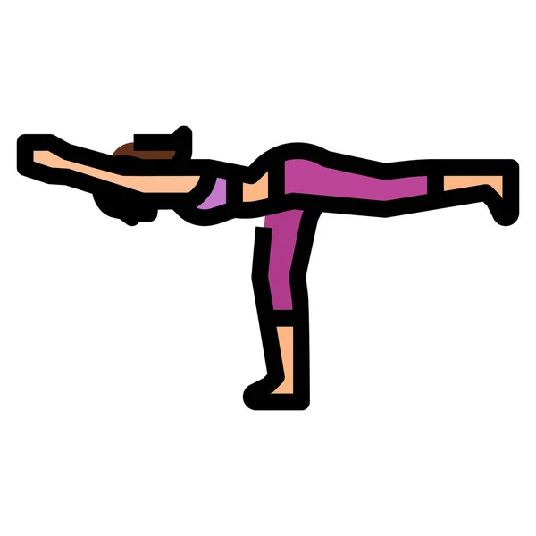 Oefening Pose Urdhva Icoon Fitness Yoga Dieet Categorie — Stockvector