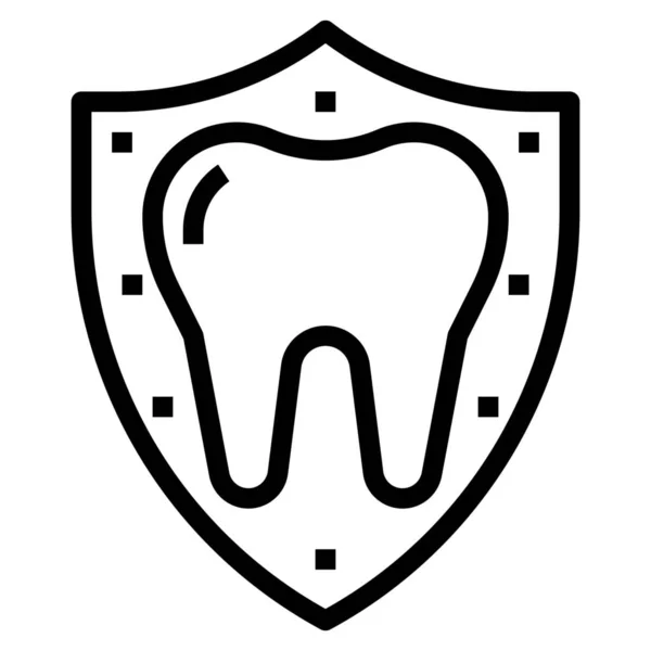 Ícone Médico Healthcar Dental Estilo Esboço —  Vetores de Stock