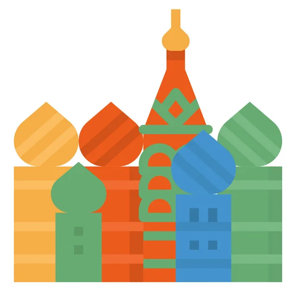 Basil Cathedral Landmark Icon Culture Communities Category — Stock Vector