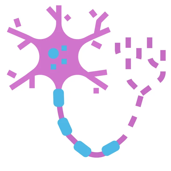 Brain Cell Damage Icon Flat Style — Stock Vector