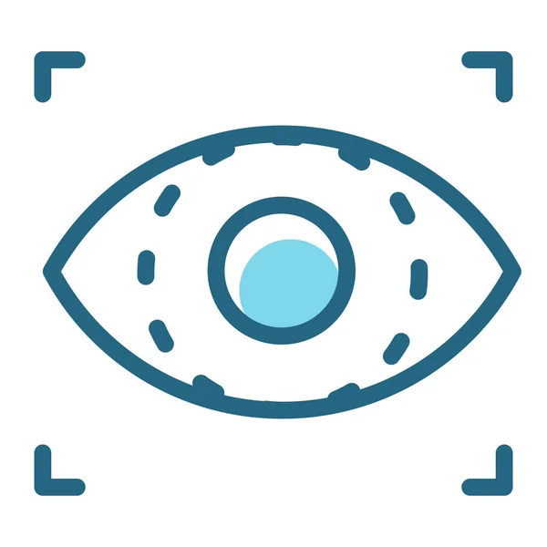 카메라 Eyetap Virtual Reality Icon Filled Outline Style — 스톡 벡터