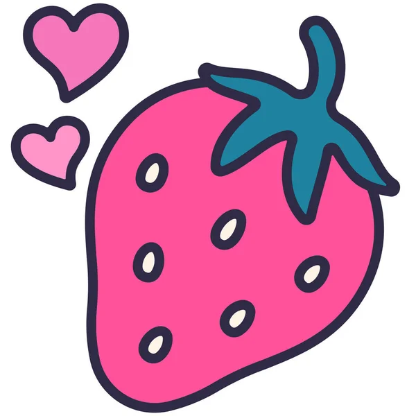 Sensación Fruta Amor Icono — Archivo Imágenes Vectoriales