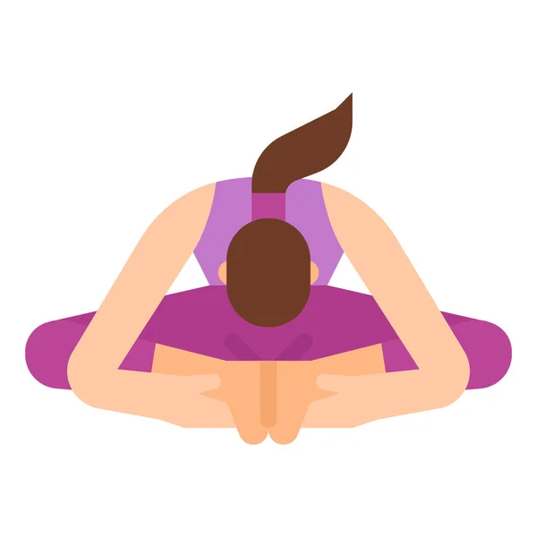 Angle Bend Bound Icon Fitness Yoga Diet Category — Stock Vector