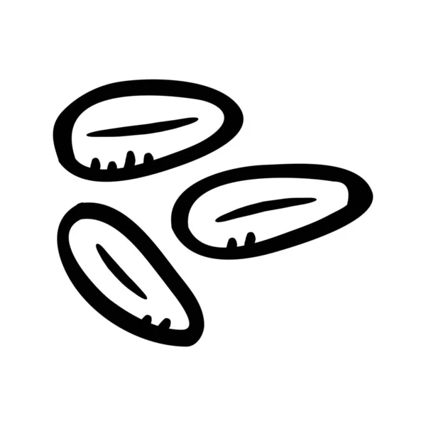 Lebensmittel Gesunde Nüsse Symbol Umriss Stil — Stockvektor
