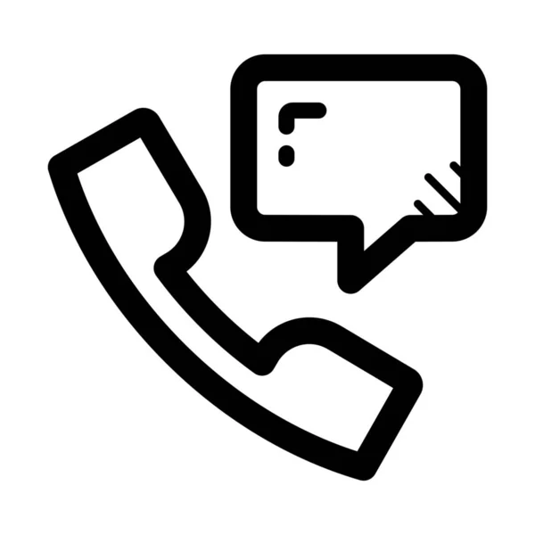 Call Communication Customer Support Icon Outline Style — Stock Vector