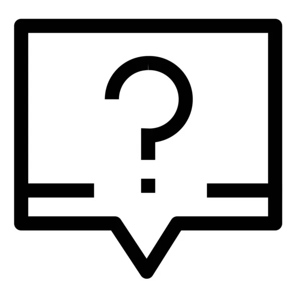 Faq Help Information Icon Gliederungsstil — Stockvektor