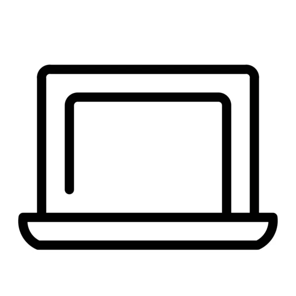 Computer Laptop Symbol Umrissstil — Stockvektor