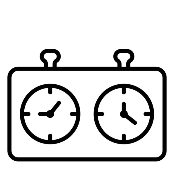 Stopwatch Ajedrez Veces Icono — Vector de stock