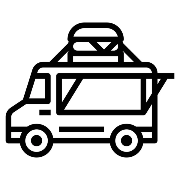 Food Transport Icon Outline Style — 스톡 벡터