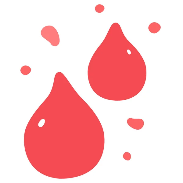Icona Goccia Donazione Sangue Stile Piatto — Vettoriale Stock