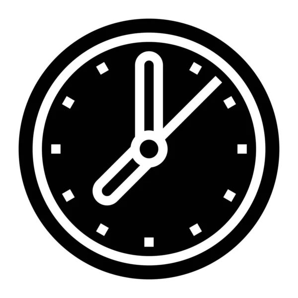 Reloj Icono Herramienta Tiempo Estilo Sólido — Archivo Imágenes Vectoriales