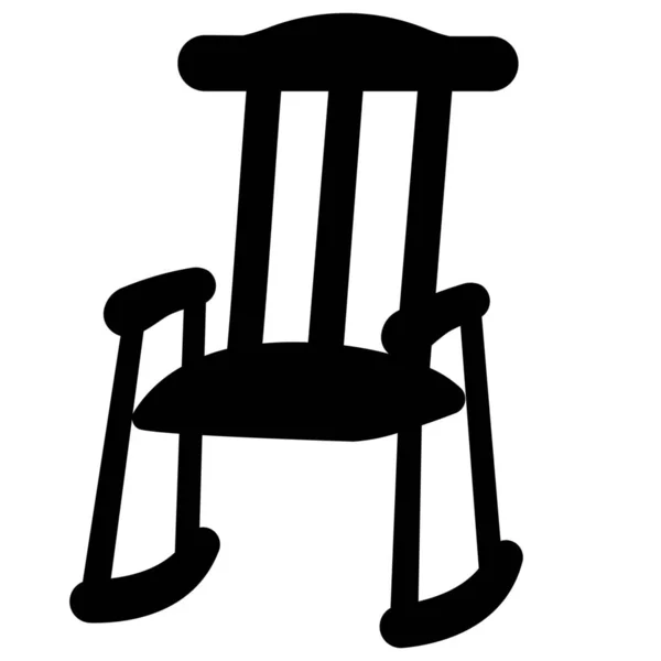 Мебель Кресла Икона Дома Твердом Стиле — стоковый вектор
