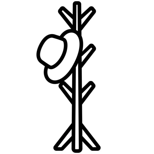 Значок Декору Пальто Капелюха Категорії Меблі Прикраси Дому — стоковий вектор