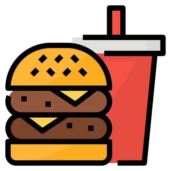 Ícone Refeição Fast Food — Vetor de Stock