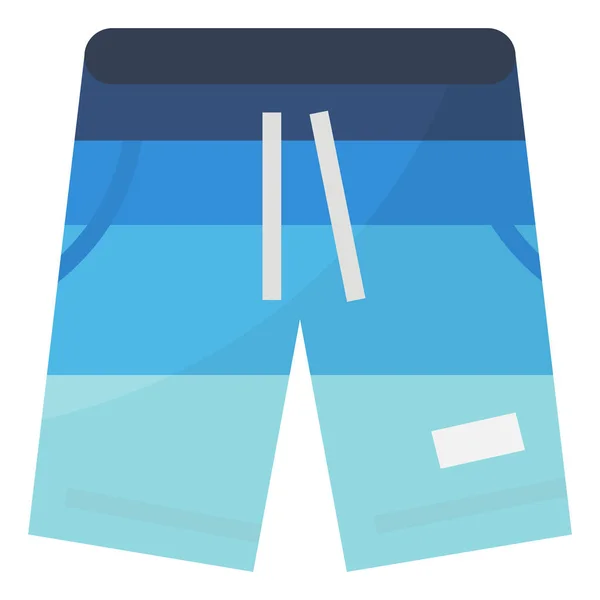 Moda Pantalones Cortos Traje Baño Icono — Vector de stock