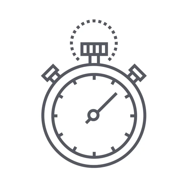 Uhr Stoppuhr Zeitsymbol Umriss Stil — Stockvektor