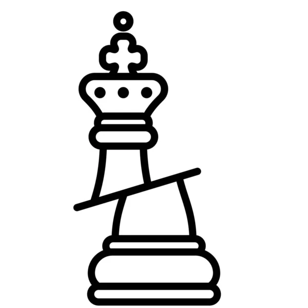 King Chess Gambit Icon — Stock Vector