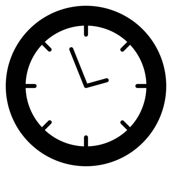 Icono Decoración Del Reloj Estilo Sólido — Vector de stock