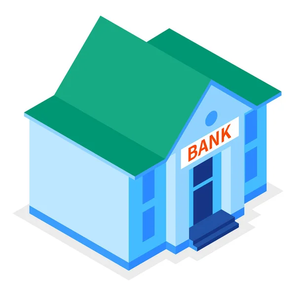 Icoon Bankgebouw Financiën — Stockvector