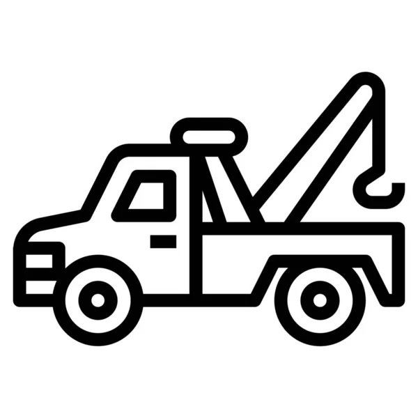 Значок Службы Ремонта Автомобилей Стиле Outline — стоковый вектор