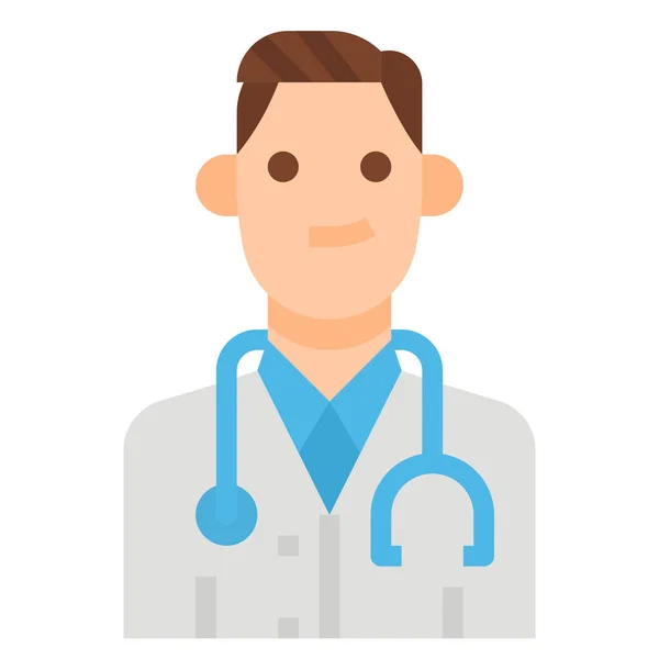 Avatar Doctor Hombre Icono Hospitales Categoría Atención Médica — Archivo Imágenes Vectoriales