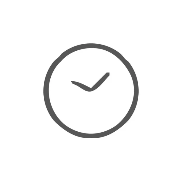 Alarma Icono Del Reloj Alerta Estilo Dibujado Mano — Vector de stock