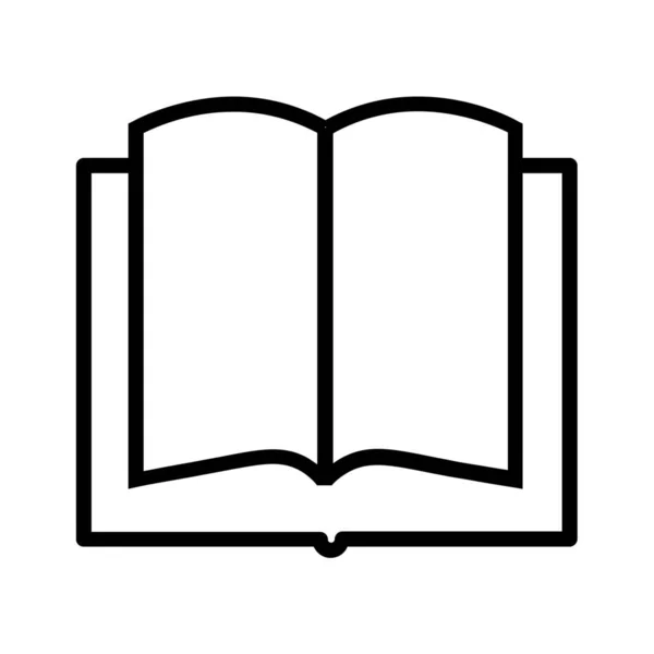 Libro Marcador Icono Educación Estilo Esquema — Vector de stock