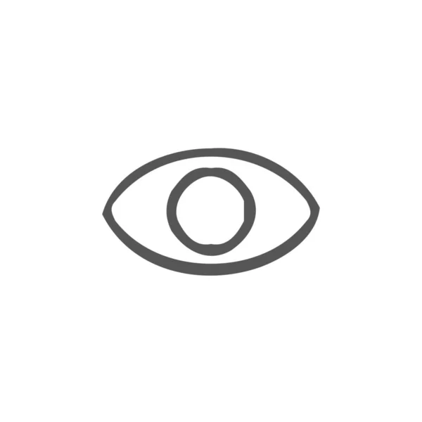 Augenfund Zeigt Icon Handgezeichnetem Stil — Stockvektor