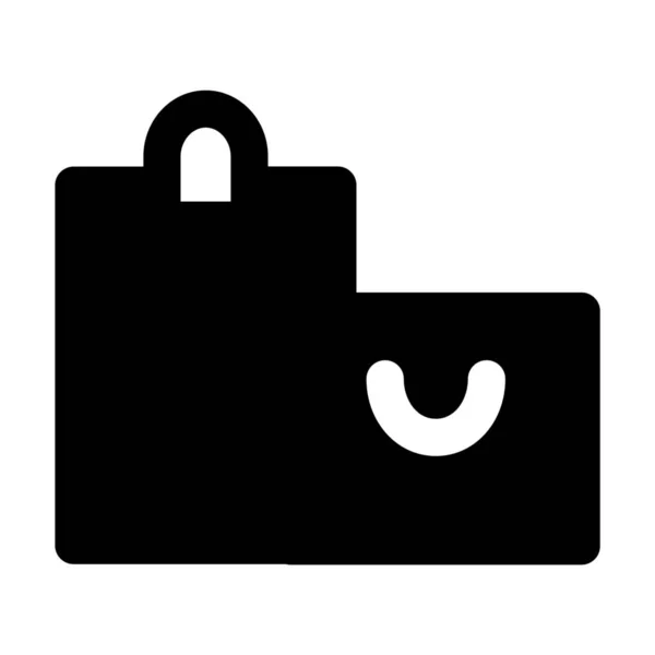 Handbag Purchase Purse Icon Solid Style — Stock Vector