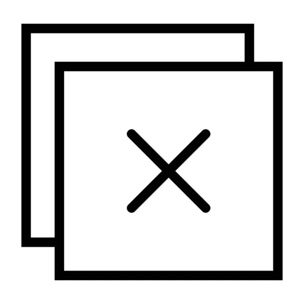 Cancelar Cerrar Cerrar Icono Ventana Estilo Esquema — Archivo Imágenes Vectoriales