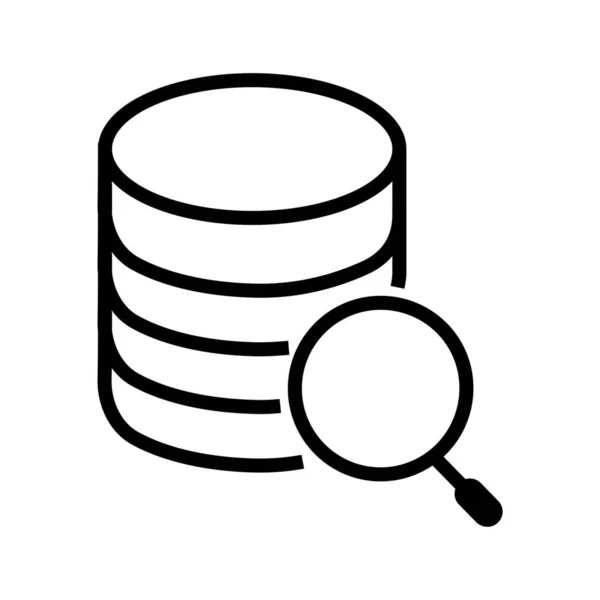 Bigdata Global Data Query Data Icon Outline Style — Vector de stock