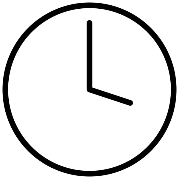 Reloj Último Icono Reciente Estilo Esquema — Archivo Imágenes Vectoriales