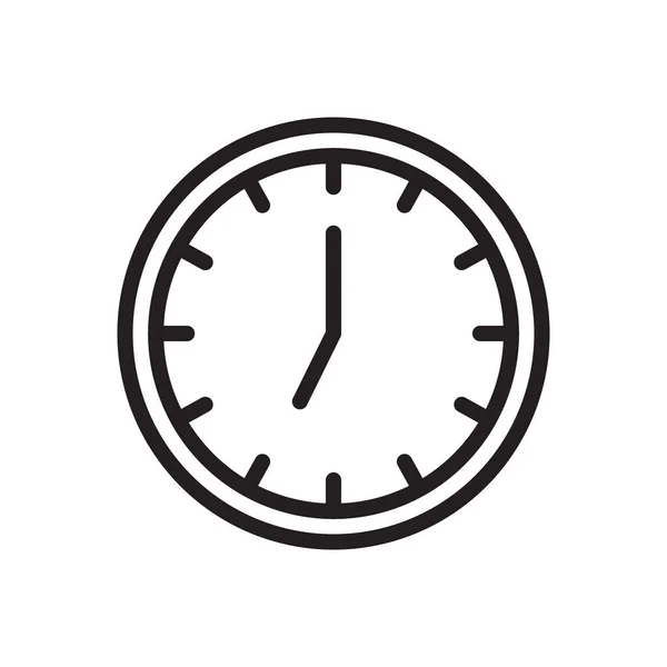 Alarma Icono Del Reloj Alerta Estilo Del Esquema — Vector de stock