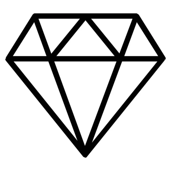 Best Diamond Gemstone Icon Outline Style — Stock Vector