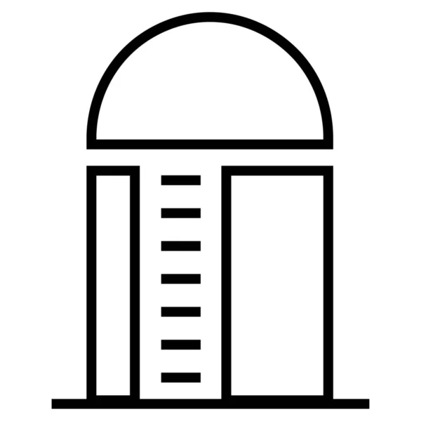 Landbouwgrond Landelijk Landbouwbedrijf Veld Pictogram Grote Lijnen — Stockvector