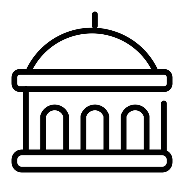 Ikona Kościoła Katedralnego Architektury Stylu Zarysu — Wektor stockowy