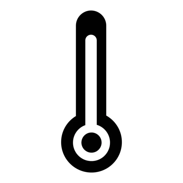 Heat Hot Temperature Icon Solid Style — Stockový vektor