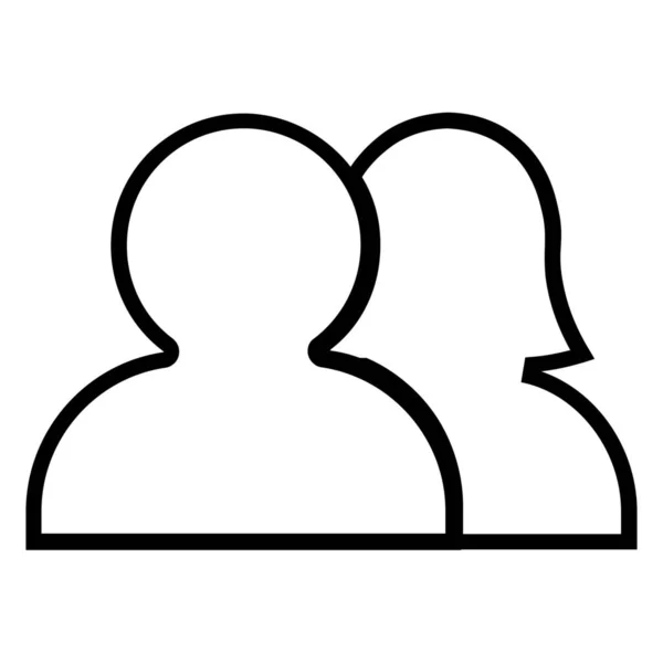 Account Avatar Group Icon Outline Style — Stockový vektor