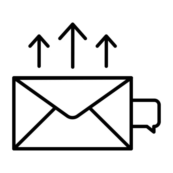 电子邮件营销就像轮廓风格的图标 — 图库矢量图片