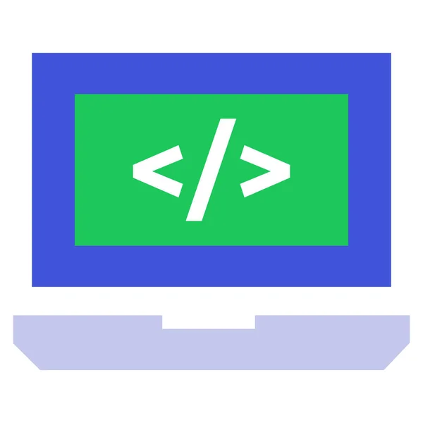 Api Coding Development Icon Flachen Stil — Stockvektor