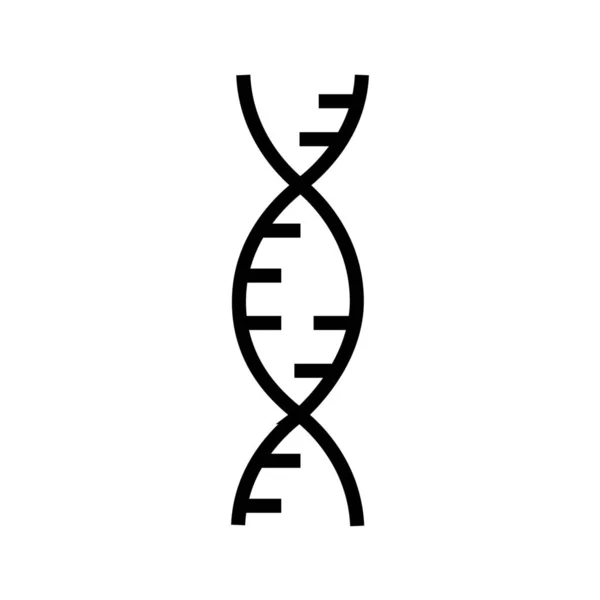 Chromosome Dna Icône Science Génétique Dans Style Contour — Image vectorielle