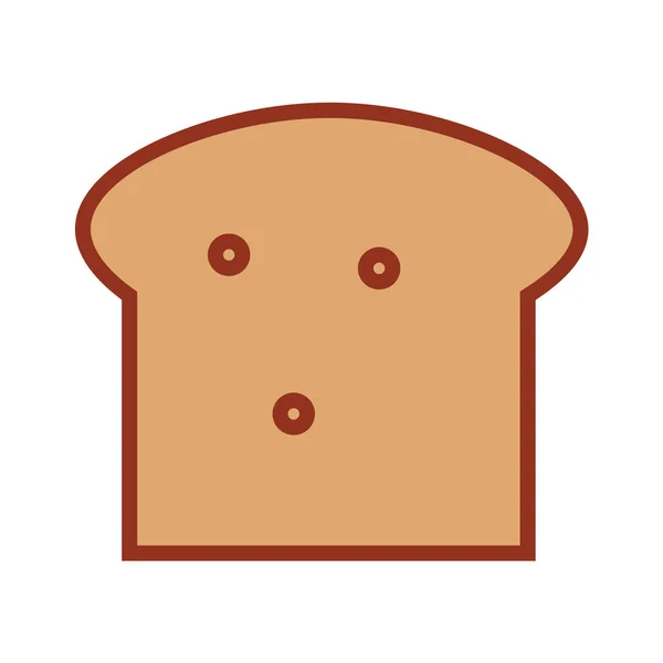 Bakery Bread Bread Loaf Icon Filled Outline Style — Stock Vector