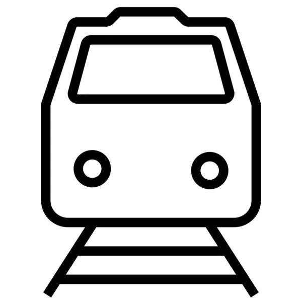 Icono Del Tren Ferroviario Logística Estilo Esquema — Vector de stock