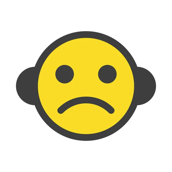 Bad Cry Crying Icon Filled Outline Style — Stockový vektor