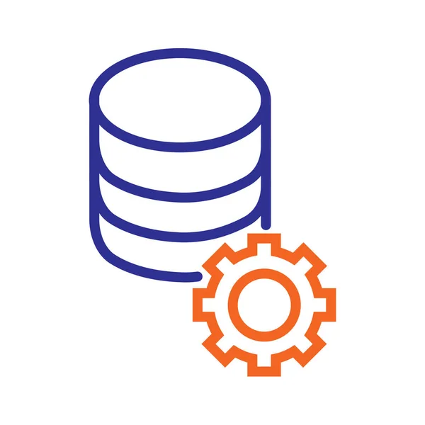 Icono Del Servidor Base Datos Optimización Base Datos Gestión Datos — Vector de stock