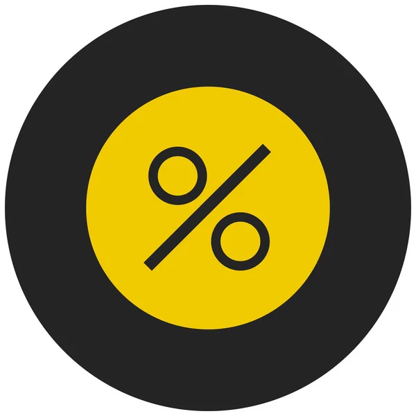 Discount Operator Prozentsatz Symbol Badge Stil — Stockvektor