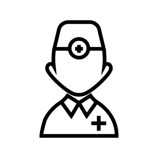 Icono Del Hospital Atención Médica Estilo Esquema — Vector de stock